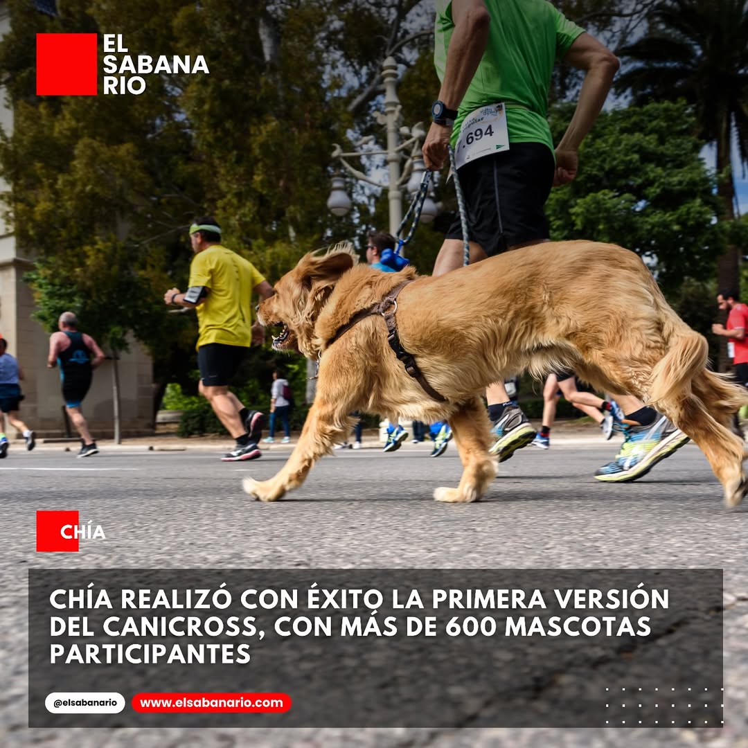 Chía realizó con éxito la primera versión del Canicross, con más de 600 mascotas participantes