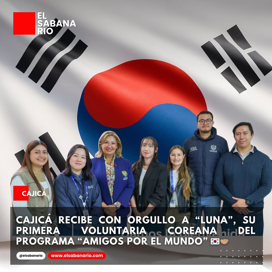 Cajicá recibe con orgullo a Luna, su primera voluntaria coreana del programa “Amigos por el Mundo”