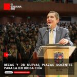 Becas y 28 nuevas plazas docentes para la IEO Diosa Chía